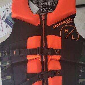 New Hyperlite Orange and Black Life Jacket